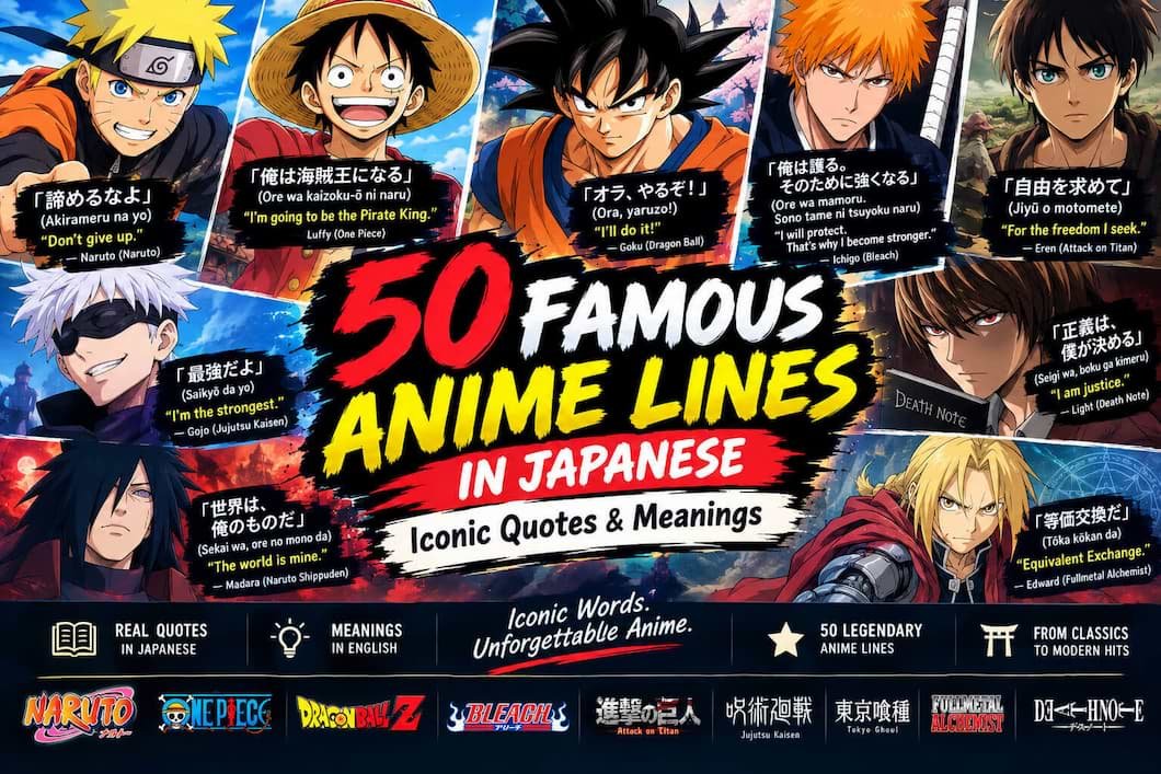 50 Famous Anime Lines in Japanese Iconic Quotes & Meanings