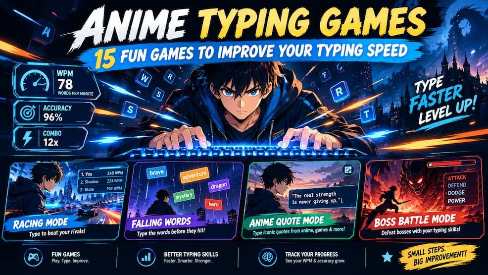 Anime Typing Games 15 Fun Games to Improve Your Typing Speed