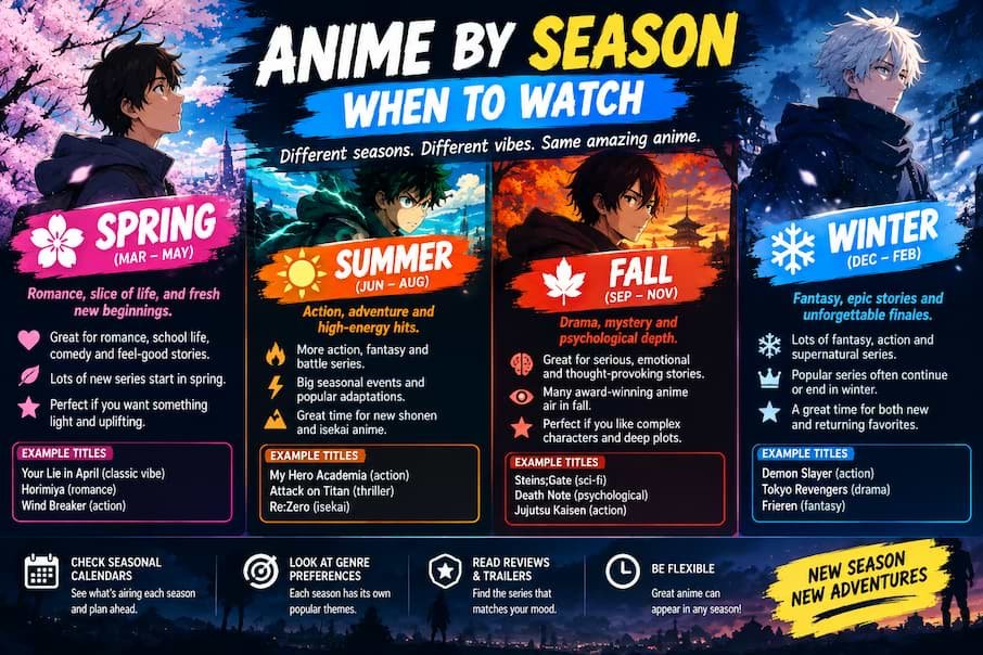 Anime by Season When to Watch