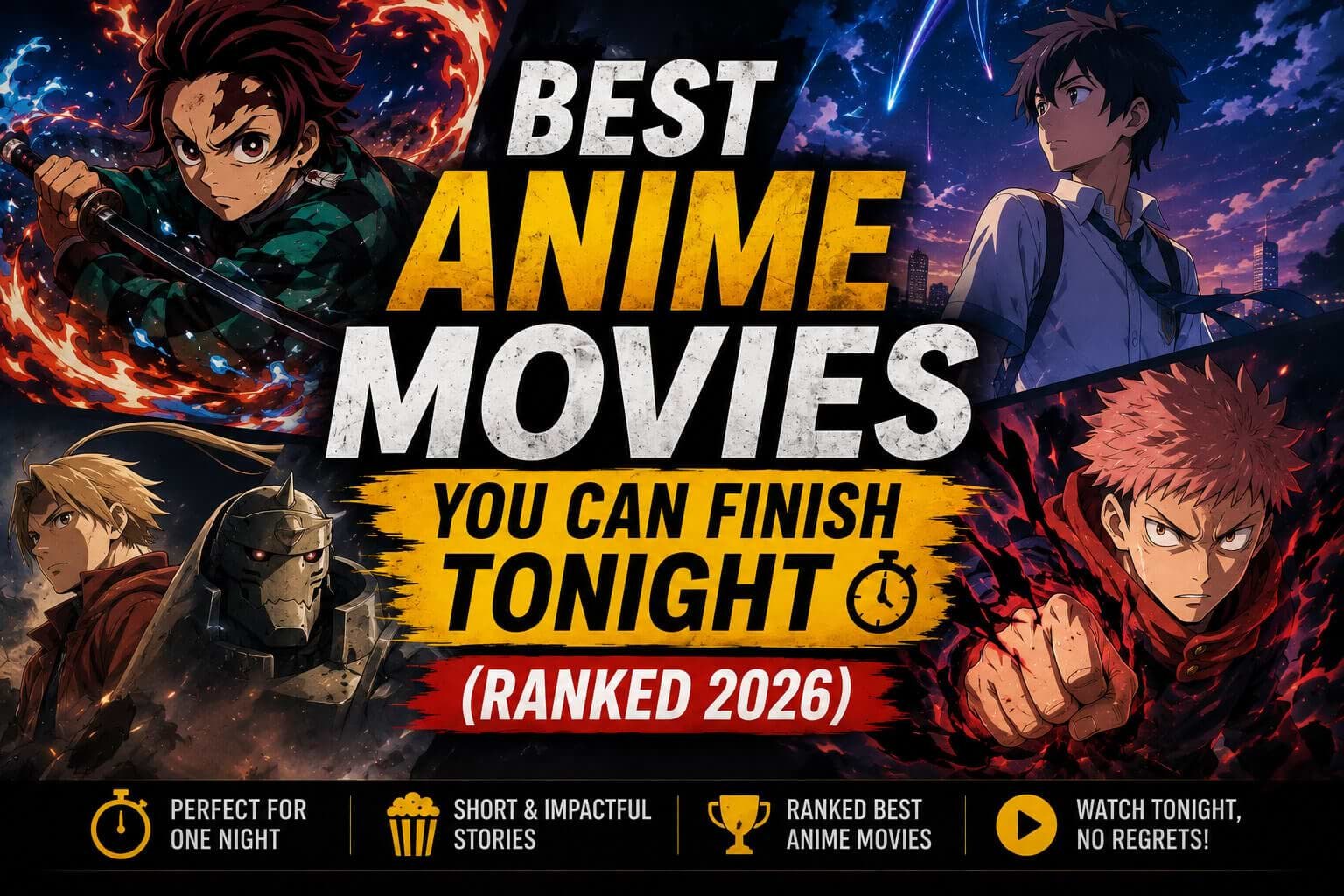 Best Anime Movies You Can Finish Tonight (Ranked 2026)