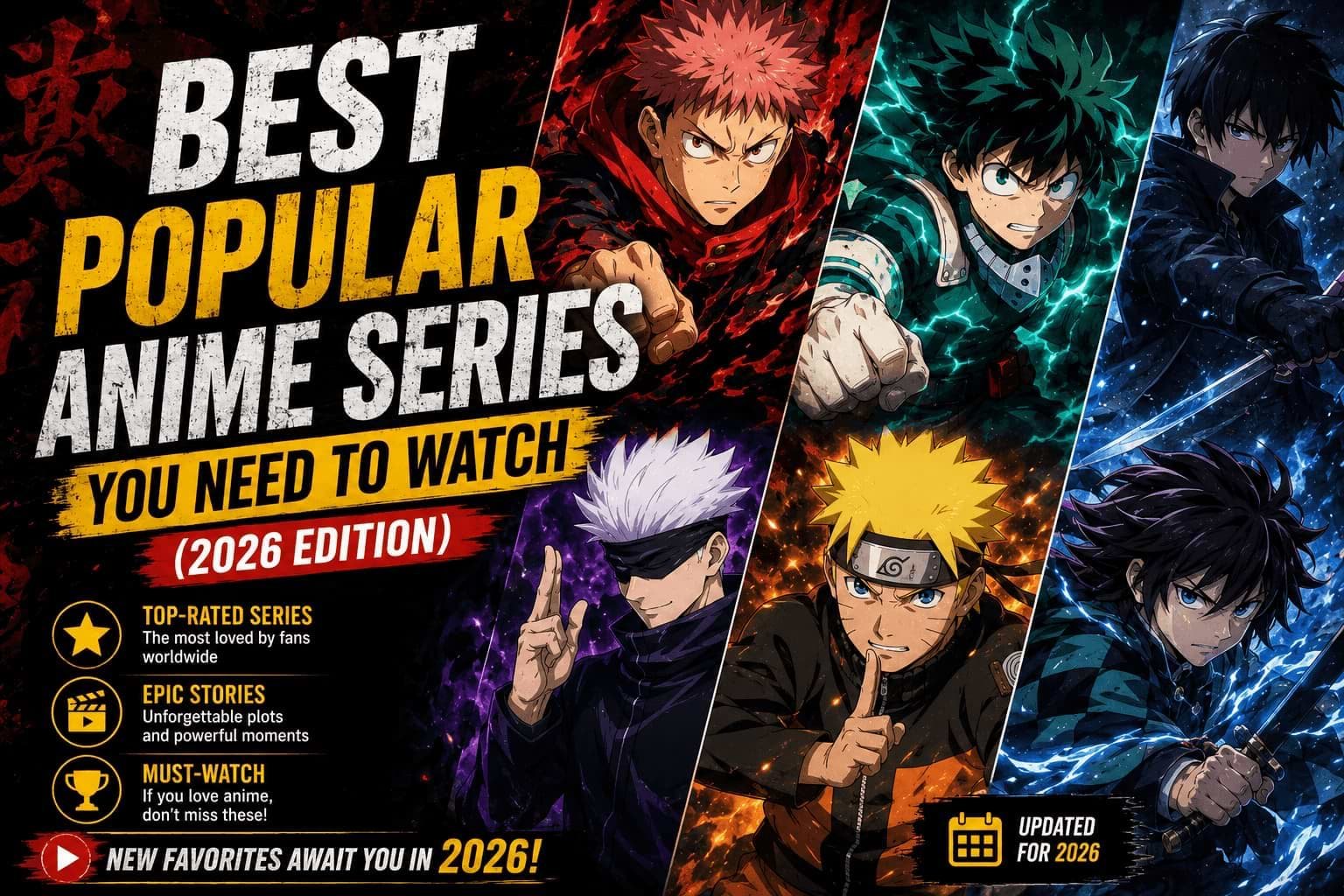Best Popular Anime Series You Need to Watch (2026 Edition)