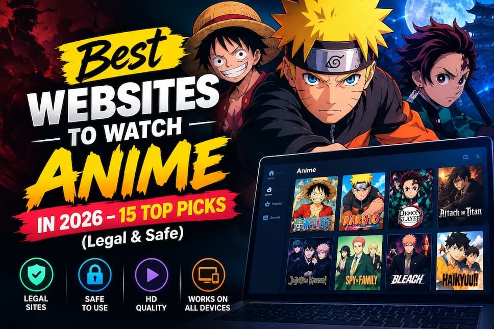 Best Websites to Watch Anime in 2026 – 15 Top Picks (Legal & Safe)