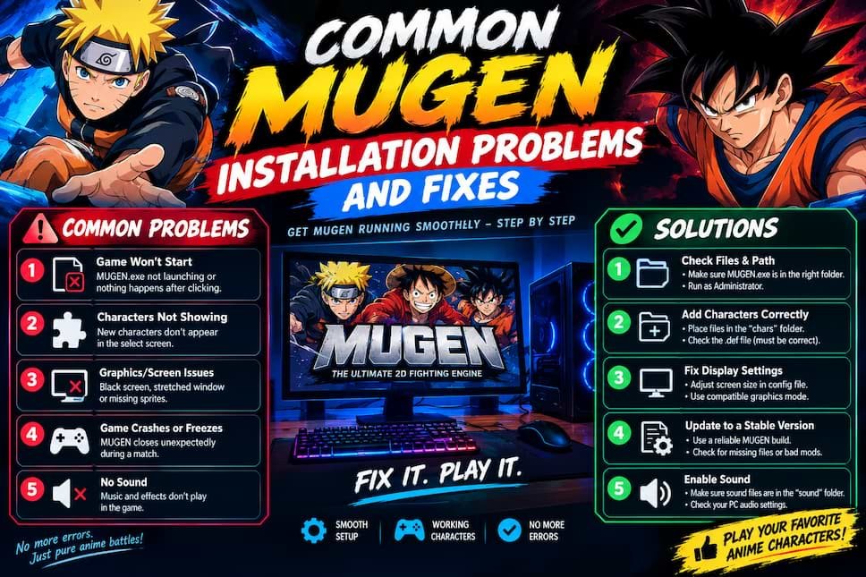 Common MUGEN Installation Problems and Fixes