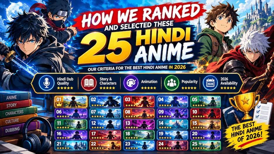 How We Ranked and Selected These 25 Hindi Anime