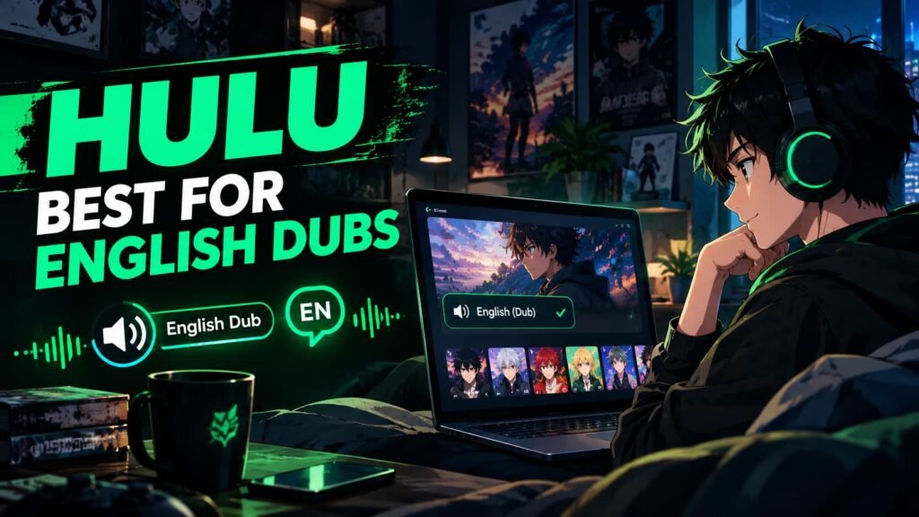 Hulu – Best for English Dub Selection