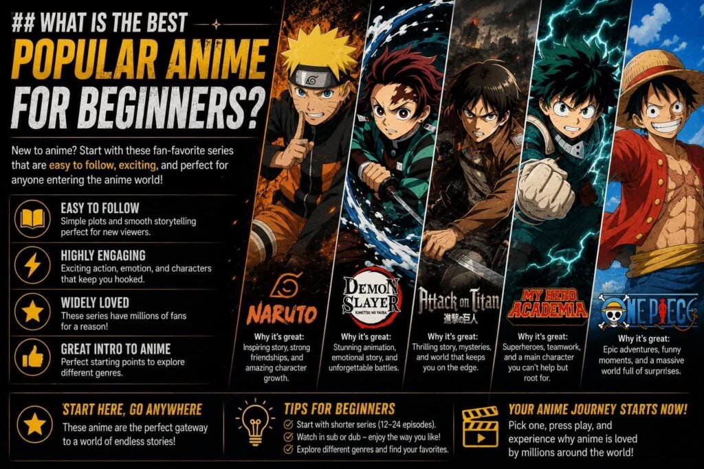 What Is the Best Popular Anime for Beginners