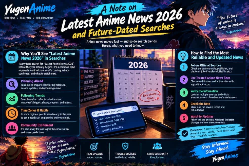 ## A Note on Latest Anime News 2026 and Future-Dated Searches