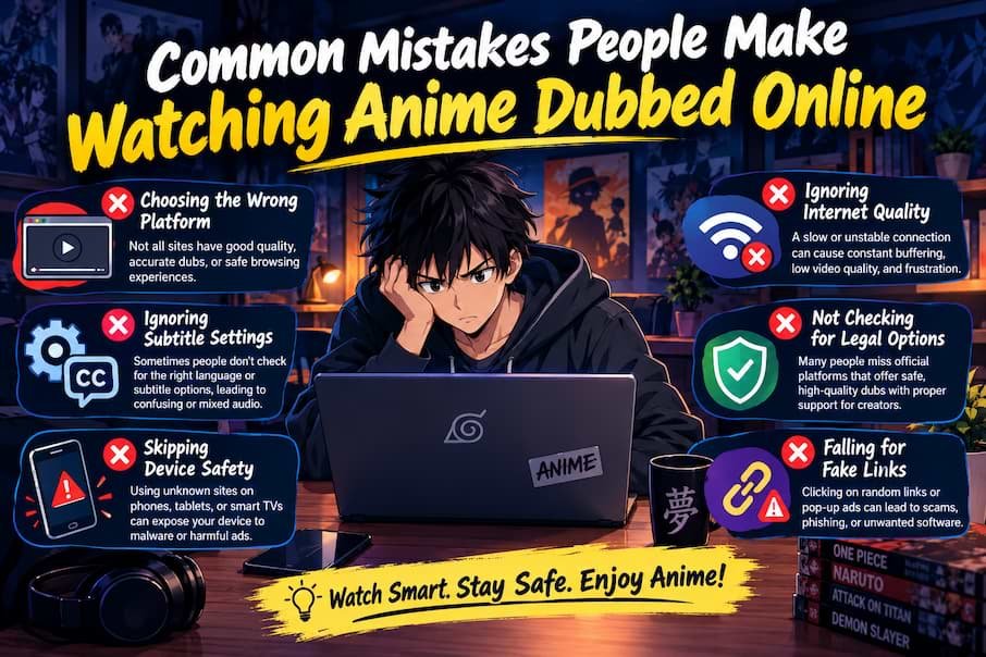 Common Mistakes People Make Watching Anime Dubbed Online