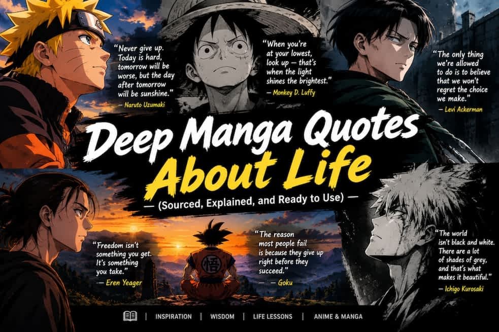 Deep Manga Quotes About Life (Sourced, Explained, and Ready to Use)