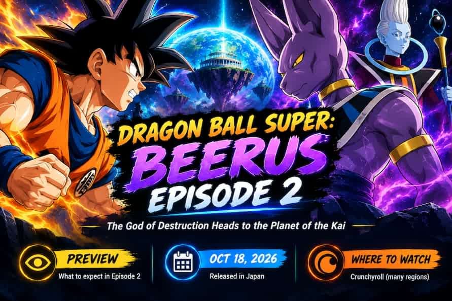 Dragon Ball Super Beerus Episode 2 Preview, Release Date, and Where to Watch
