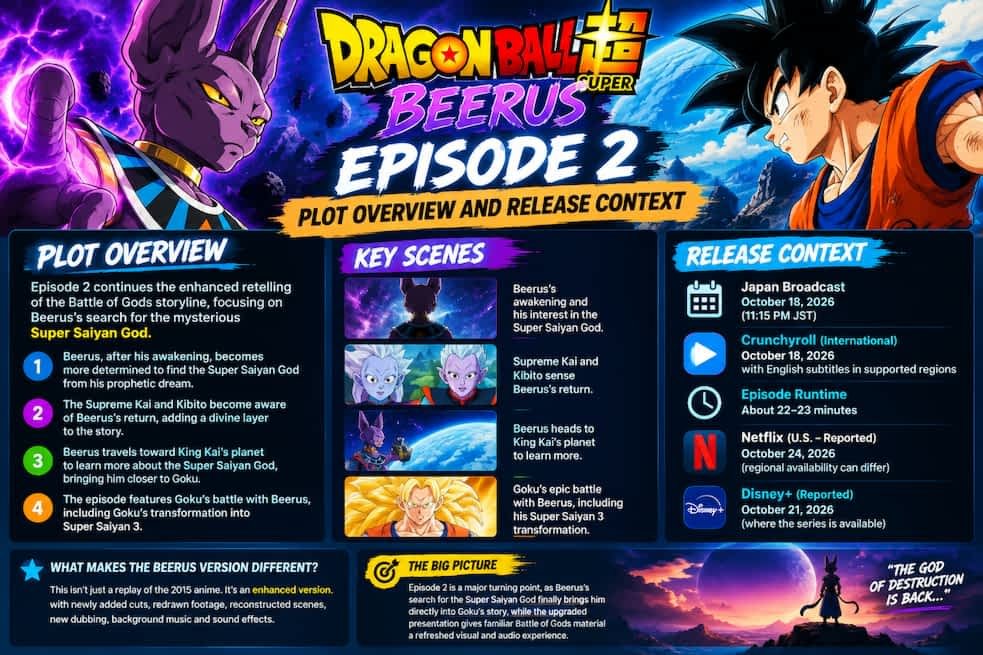 Dragon Ball Super Beerus Episode 2 – Plot Overview and Release Context