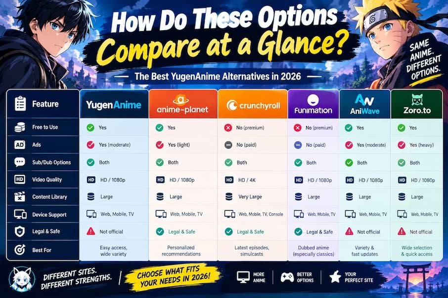 How Do These Options Compare at a Glance