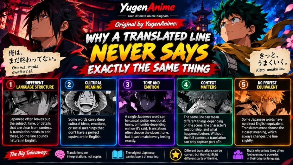 Original by YugenAnime Why a Translated Line Never Says Exactly the Same Thing