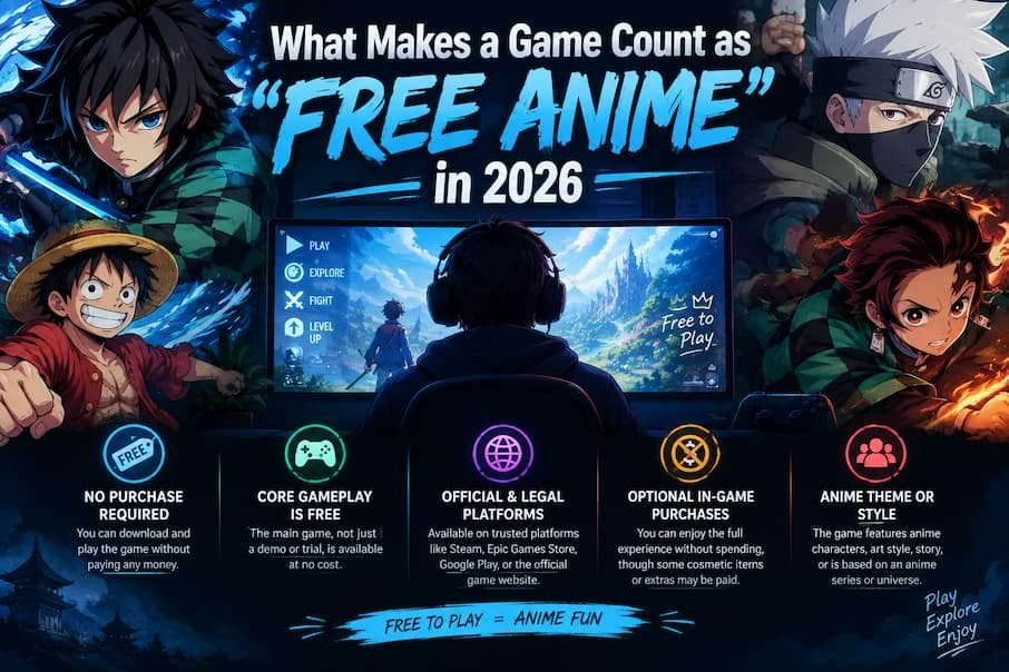 What Makes a Game Count as Free Anime in 2026